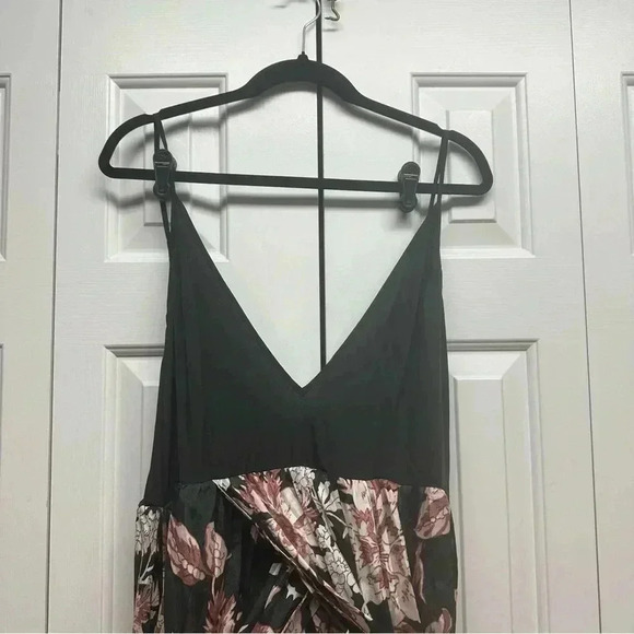 Asos Design Curve Floral Print Long Sleeve Satin Mini dress Size 14 NWOT - Picture 12 of 14